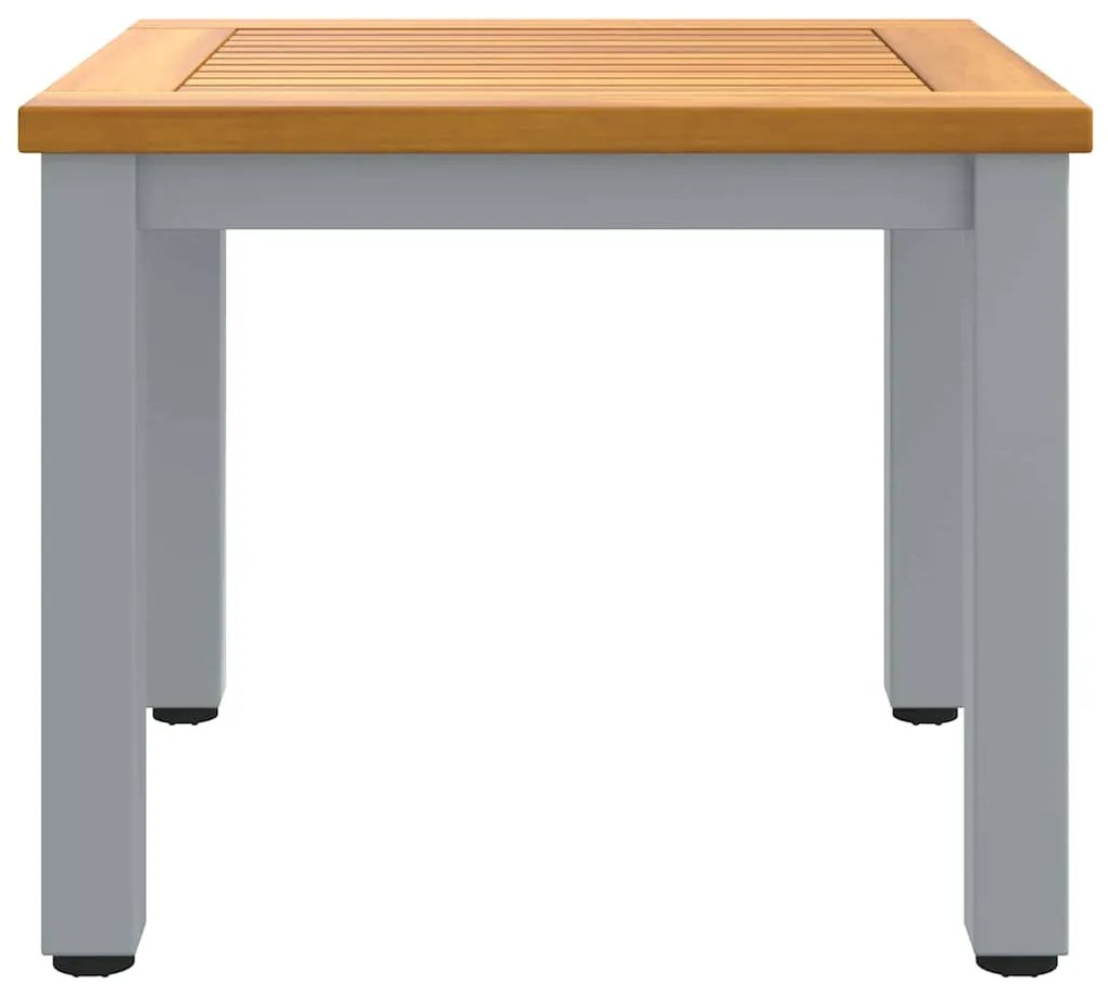 vidaXL Υπαίθρια Τραπέζια Φυσικό και γκρι 45 x 45 x 38 εκ.