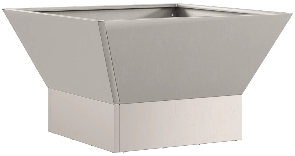 vidaXL Φωτιά Τετράγωνη Καφέ 60x60x35 εκ. από Ανθεκτικό Ατσάλι
