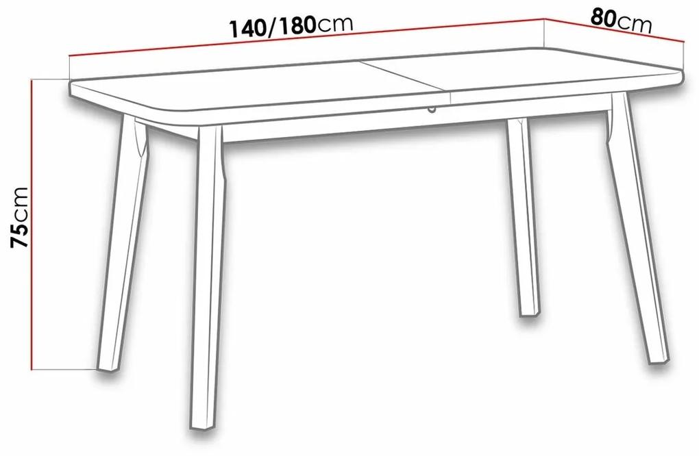 Τραπέζι Victorville 130, Grandson δρυς, Μαύρο, 75x80x140cm, 30 kg, Επιμήκυνση, Πλαστικοποιημένη μοριοσανίδα, Ξύλο, Μερικώς συναρμολογημένο