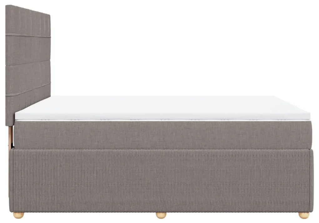 ΚΡΕΒΑΤΙ BOXSPRING ΜΕ ΣΤΡΩΜΑ TAUPE 160X200 ΕΚ. ΥΦΑΣΜΑΤΙΝΟ 3294411