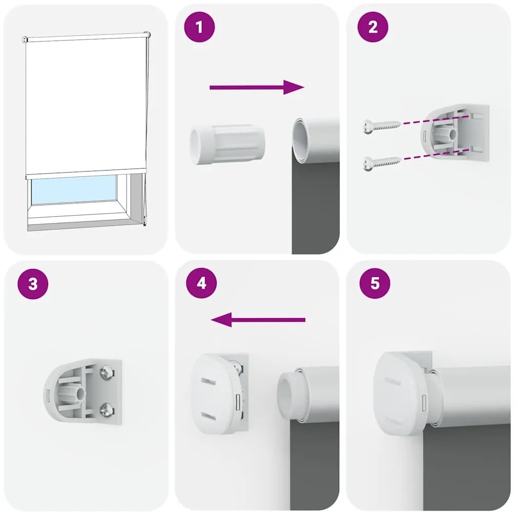 vidaXL Roller Blind Blackout Μαύρο 45x210 cm Πλάτος υφάσματος 40,7 cm