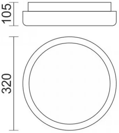 Πλαφονιέρα οροφής Ring P LED-18W