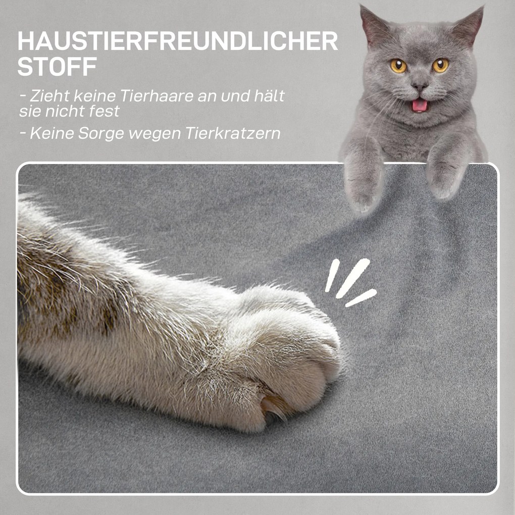 HOMCOM Πολυθρόνα Relax με αθόρυβο κινητήρα, Πολυθρόνα με ανθεκτικό κάλυμμα από ύφασμα, Λειτουργία μνήμης, Ρυθμιζόμενο υποπόδιο, Γκρι