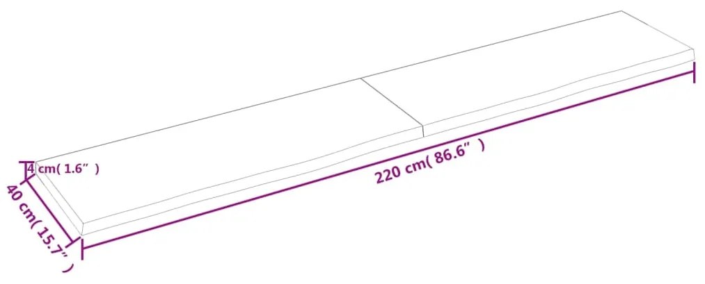 ΡΑΦΙ ΤΟΙΧΟΥ ΑΝΟΙΧΤΟ ΚΑΦΕ 220X40X4 ΕΚ. ΕΠΕΞΕΡΓ. ΜΑΣΙΦ ΞΥΛΟ ΔΡΥΟΣ 363734