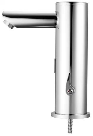 VEVOR Touchless Bathroom Sink Faucet, Automatic Motion Sensor Restroom Toilet Faucet, Hands Free Adjustable Cold Hot Single Handle Water Mixer Battery Operated for 9.5 mm Pipe,Brushed Nickel Silver