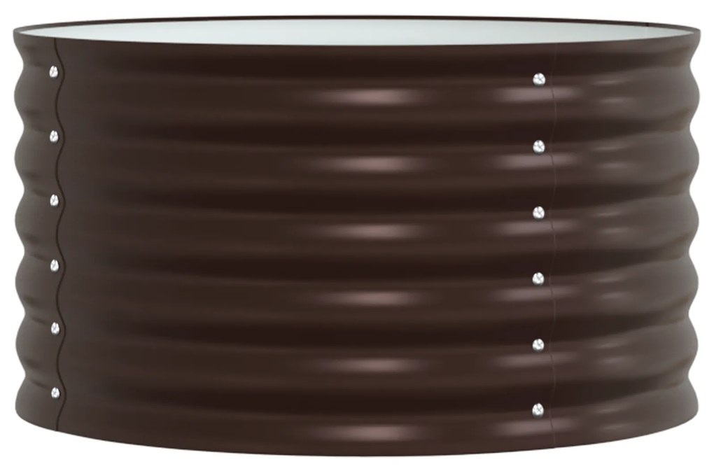 vidaXL Υπερυψωμένη Ζαρντινιέρα Καφέ 80 x 80 x 44 cm Ατσάλι