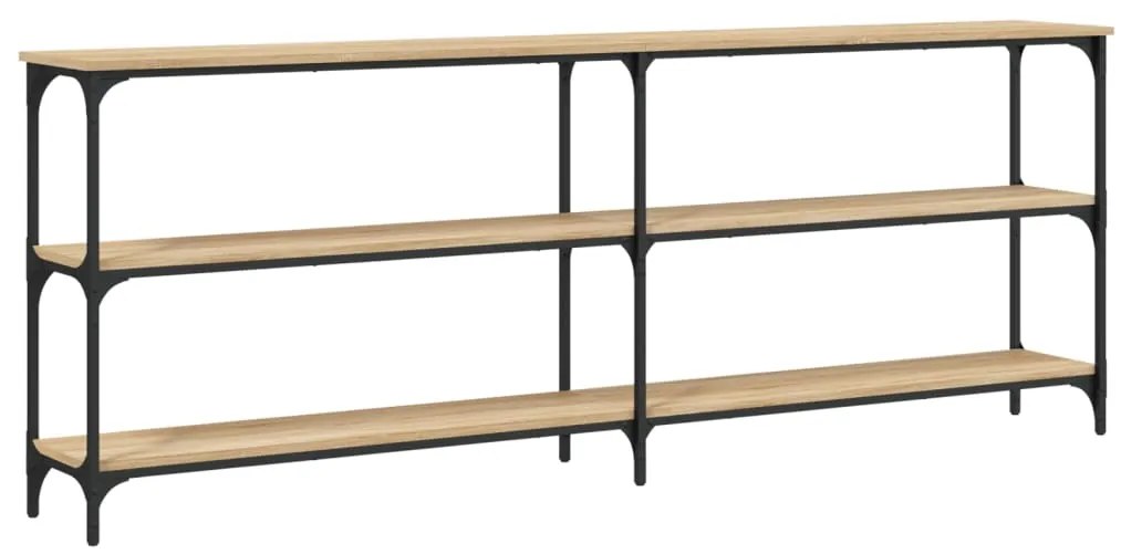 vidaXL Κονσόλα Τραπεζιού Sonoma Δρυς 200 x 29 x 75 εκ. από Τεχνητό Ξύλο