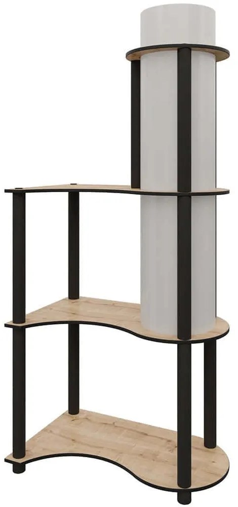 Φωτιστικό Δαπέδου Με Ραφάκια 666PTR1109 50x30x120cm 1xE27 40W Oak Opviq