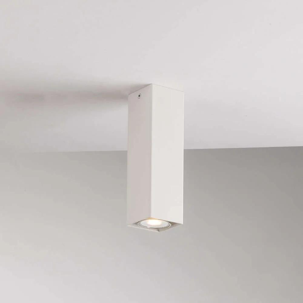 Φωτιστικό Οροφής - Πλαφονιέρα Fluke I-FLUKE-PLQ20 BCO 1xGU10 6x6x20cm White Luce Ambiente Design Μέταλλο