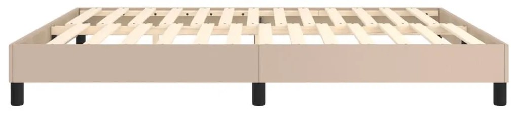 Πλαίσιο Κρεβατιού Boxspring Καπουτσίνο 160x200εκ. Συνθετ. Δέρμα - Καφέ