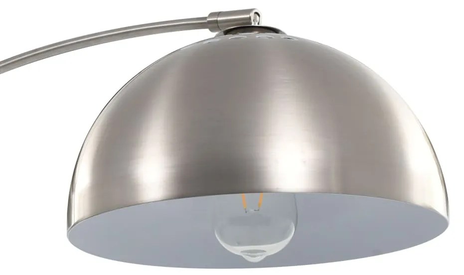 vidaXL Φωτιστικό Δαπέδου Τοξωτό Ασημί 170 εκ. 60 W E27