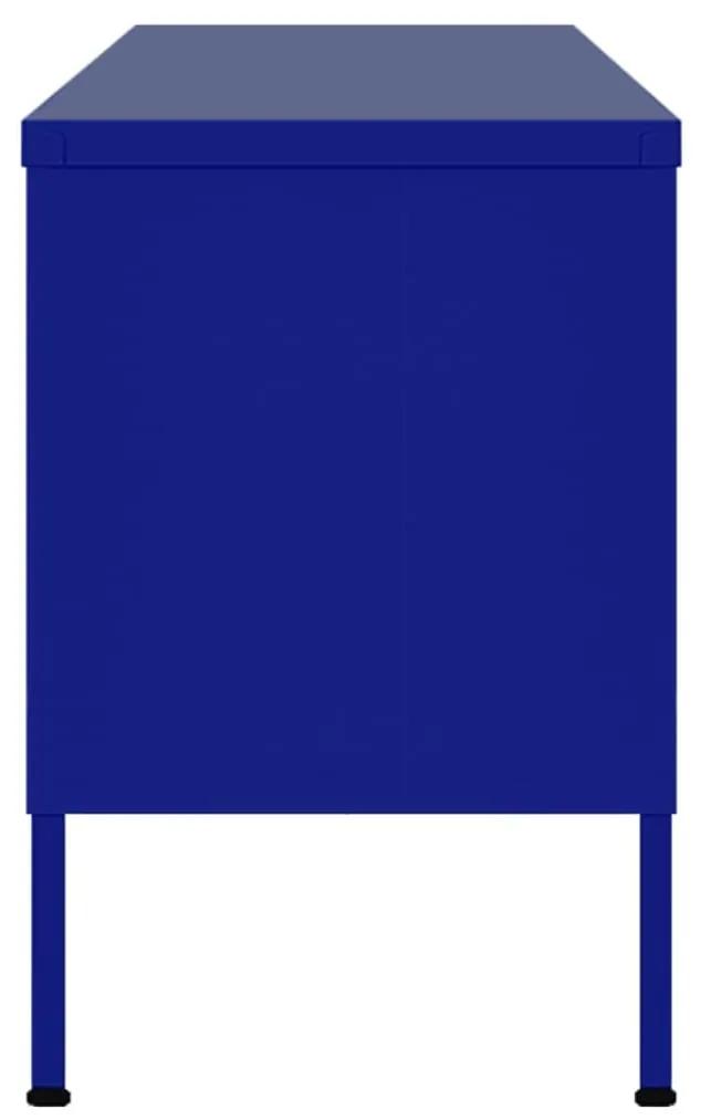 Έπιπλο Τηλεόρασης Ναυτικό Μπλε 105x35x50 εκ. από Ατσάλι - Μπλε