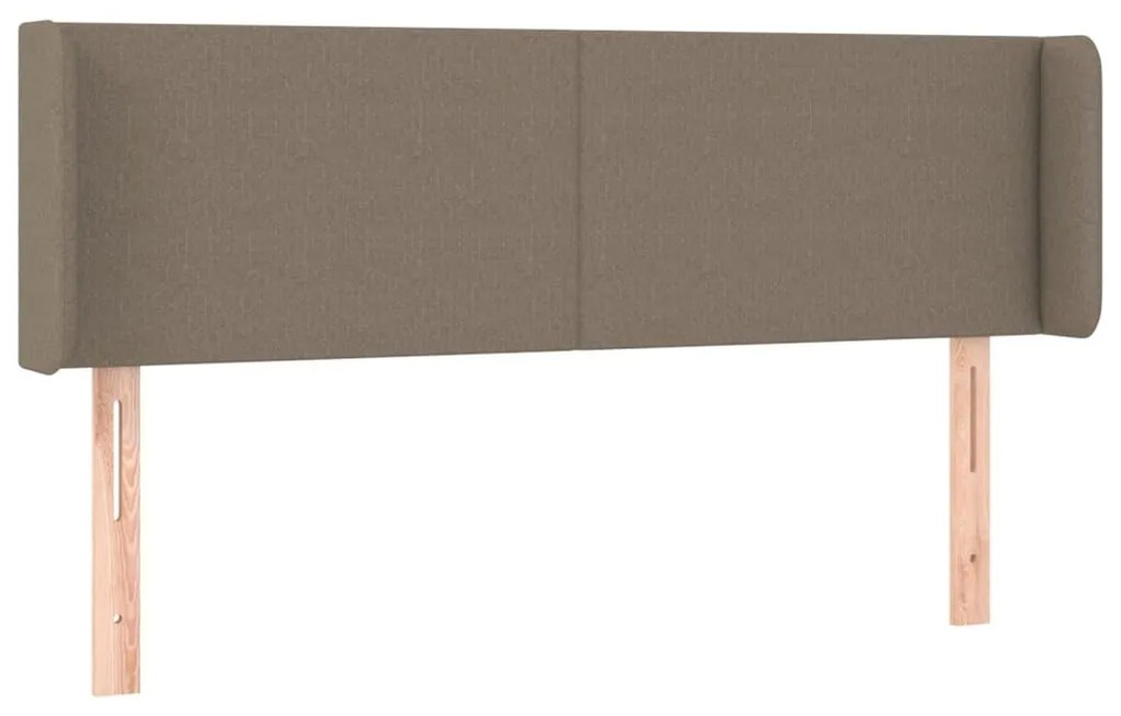 Κεφαλάρι με Πτερύγια Taupe 147x16x78/88 εκ. Υφασμάτινο - Μπεζ-Γκρι