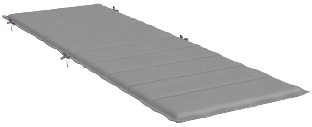 vidaXL Μαξιλάρι Ξαπλώστρας Γκρι 186x58x4 εκ. από Ύφασμα Oxford