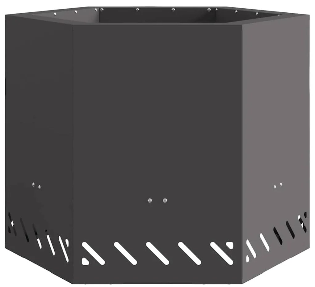 vidaXL Φωτιά Μαύρο 58 x 58 x 51 cm Κρύα έλαση από χάλυβα