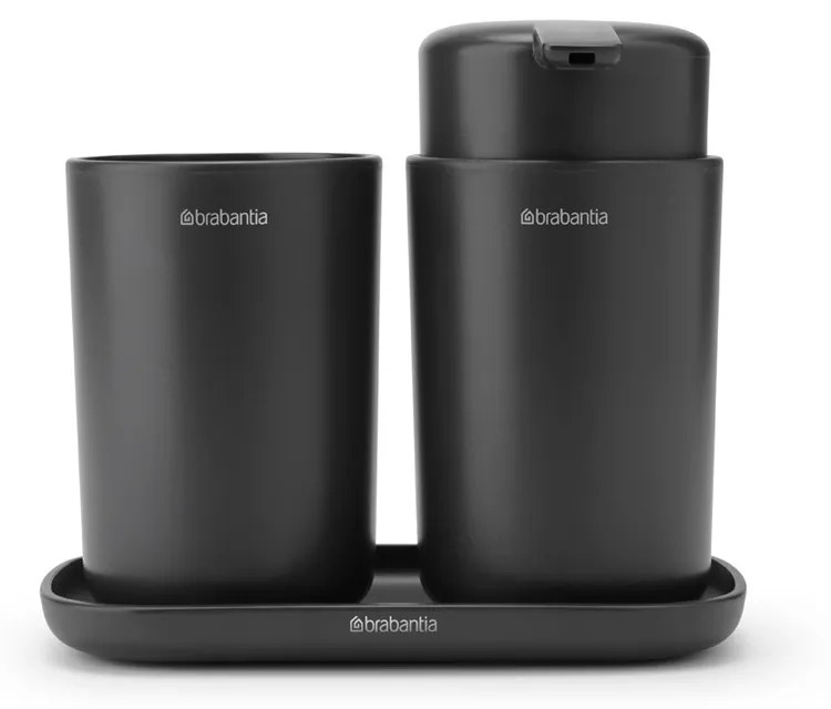 Brabantia 1003491 Σετ αξεσουάρ μπάνιου ReNew Dark Grey 3τμχ