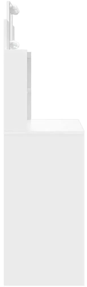 vidaXL Μπουντουάρ με LED Φώτα Λευκό 96x40x142 εκ.