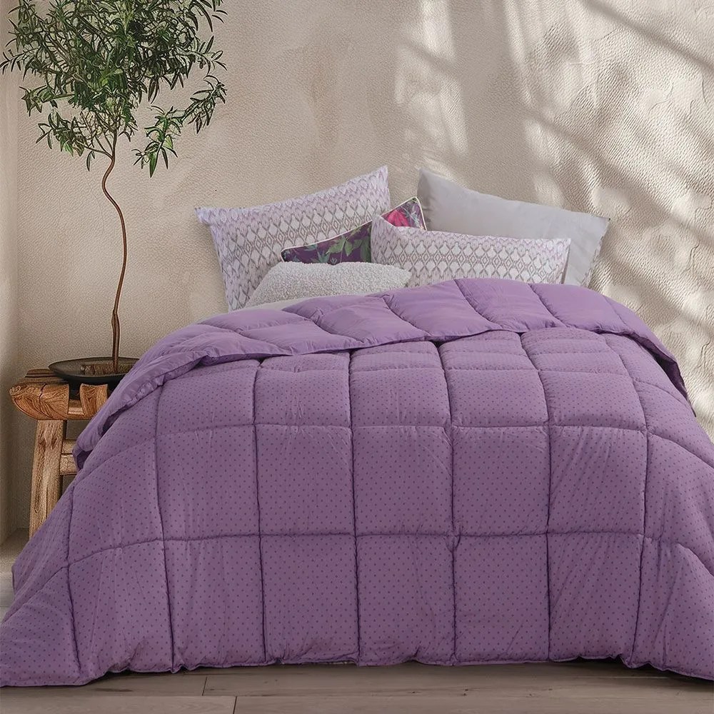 Πάπλωμα Colorfull Mauve Nef-Nef Homeware Μονό 160x220cm Microfiber-Hollowfiber