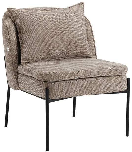 Πολυθρόνα FL3059 Fylliana με Μεταλλικά Πόδια Καφέ 67x75x81 εκ. 67x75x81 εκ.