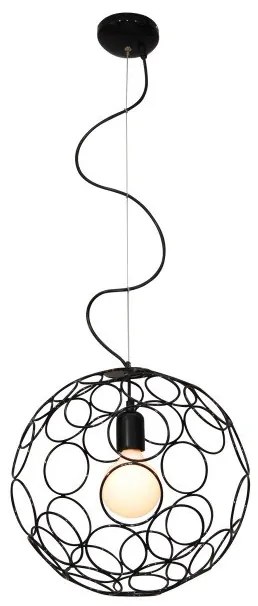 Κρεμαστό Φωτιστικό Οροφής 1xE27 Vintage Φ50cm Aline Homelighting -77-4078-Χρώμιο 77-4078