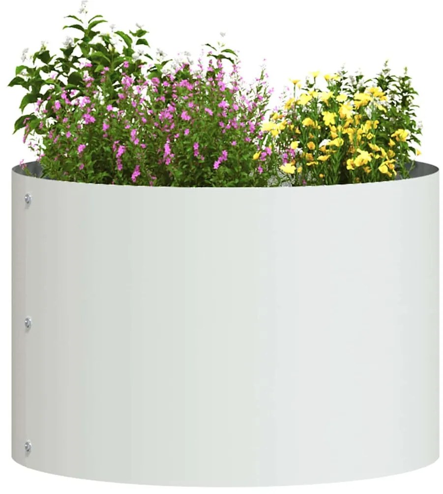 vidaXL Ζαρντινιέρες κήπου 5 pcs Λευκό 30 x 30 x 20 cm Ατσάλι