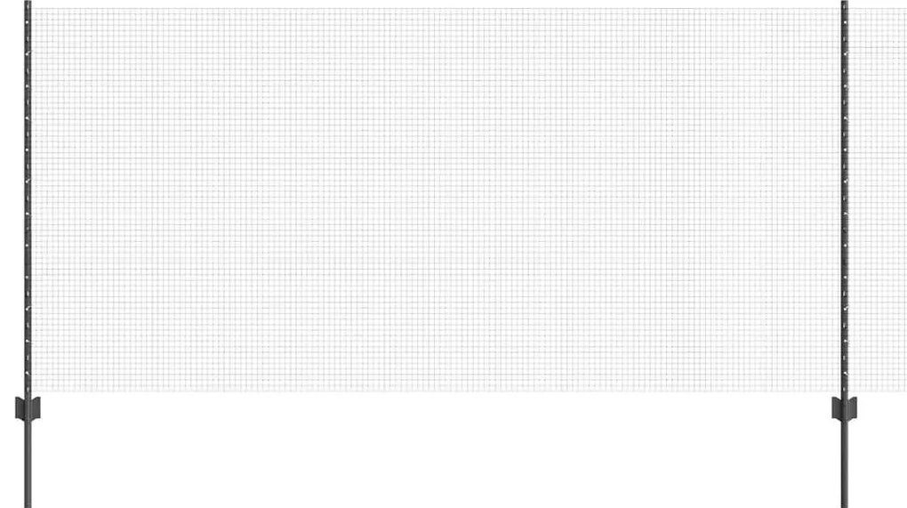 vidaXL Τεντώτο με στήριγμα Γκρι 1,2 x 25 m Χάλυβας και PVC