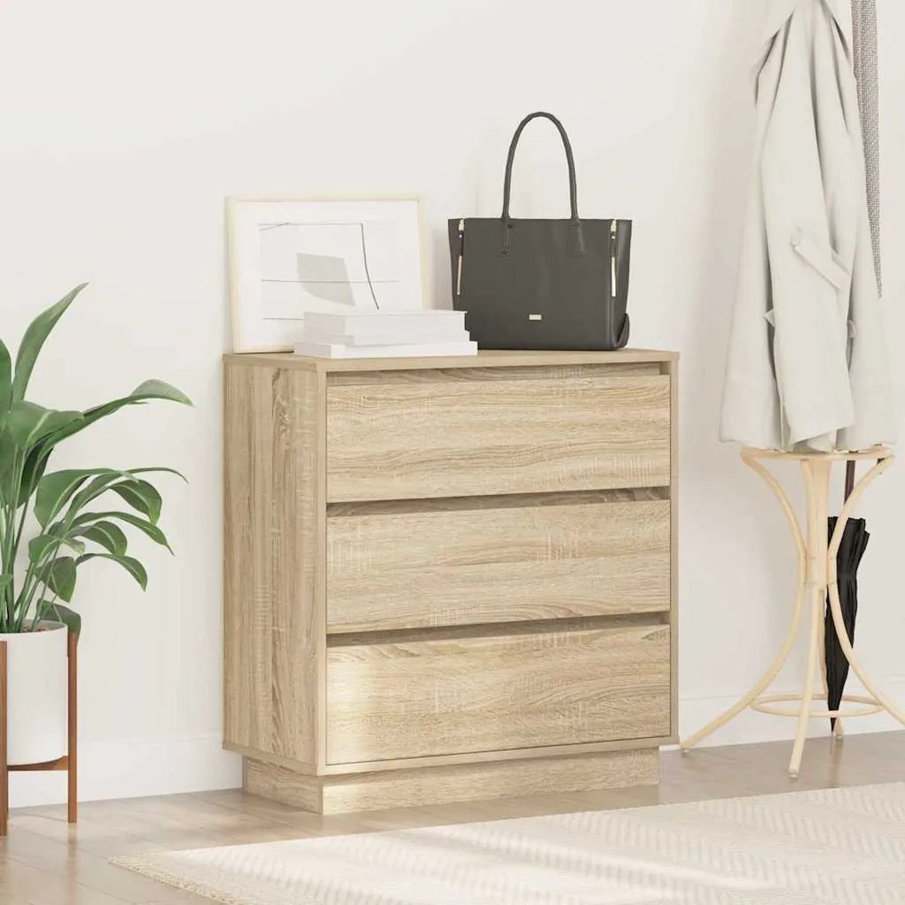 vidaXL Κομοδίνο με Sonoma Δρυς 71 x 34.5 x 75 εκ. Επεξεργασμένο ξύλο