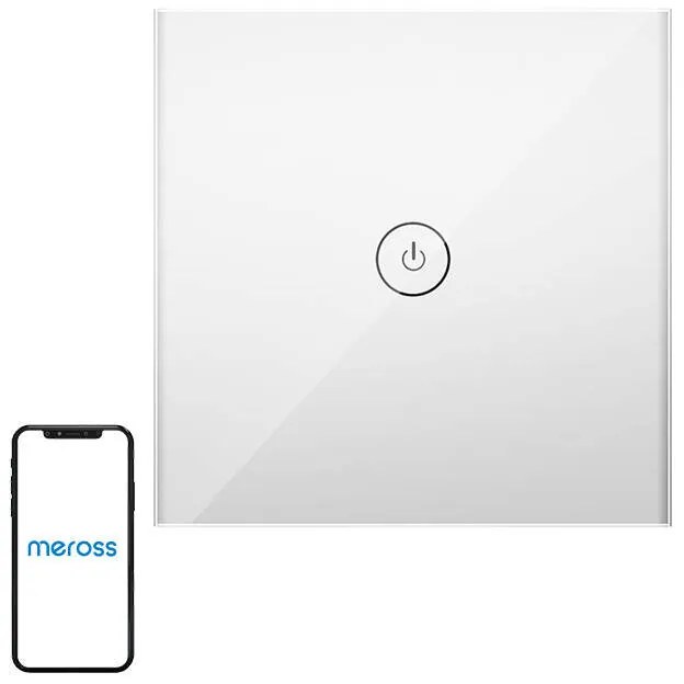 Meross Έξυπνος Διακόπτης Τοίχου Wi-Fi MSS550 Δύο Καναλιών EU (HomeKit) (Λευκό)