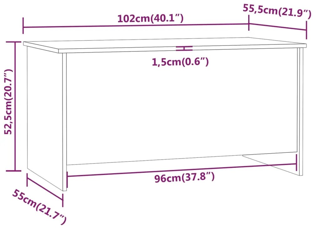 ΤΡΑΠΕΖΑΚΙ ΣΑΛΟΝΙΟΥ ΓΚΡΙ SONOMA 102X55,5X52,5 ΕΚ. ΕΠΕΞΕΡΓ. ΞΥΛΟ 819267