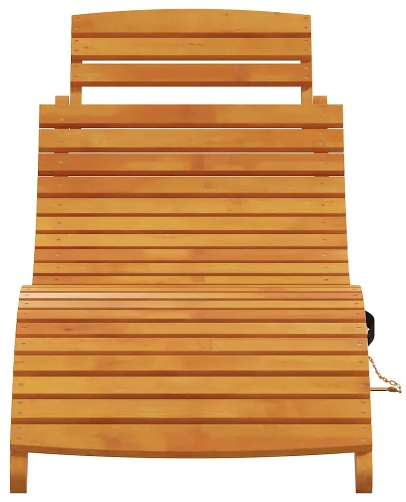 vidaXL Ξαπλώστρα 2 pcs Καφέ 55 x 184 x 64cm Μασίφ ξύλο ακακίας