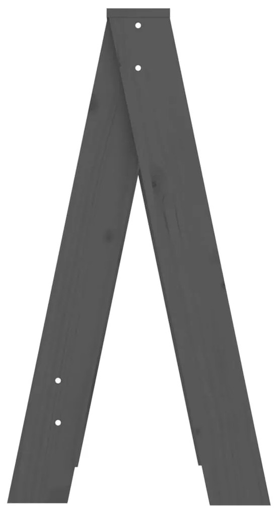 vidaXL Σκαμπό 2 Τεμ. Γκρι 40x40x75 εκ. από Μασίφ Ξύλο Πεύκου