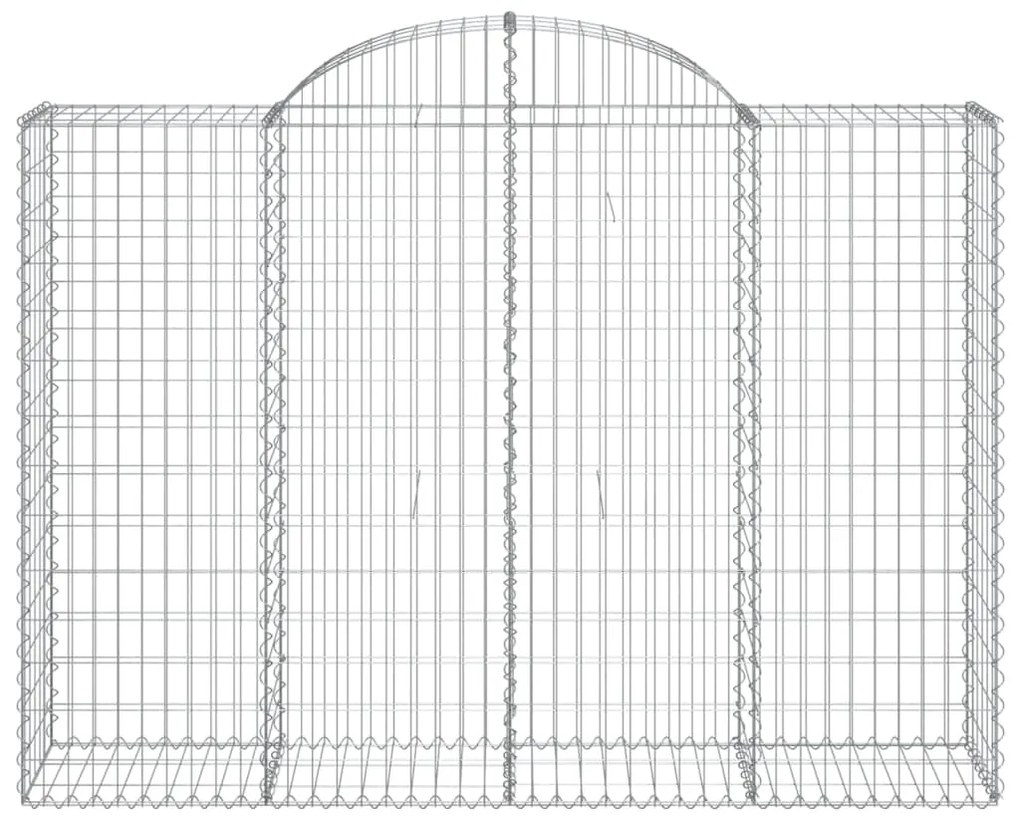 vidaXL Συρματοκιβώτια Τοξωτά 4 τεμ. 200x50x140/160 εκ. Γαλβαν. Ατσάλι