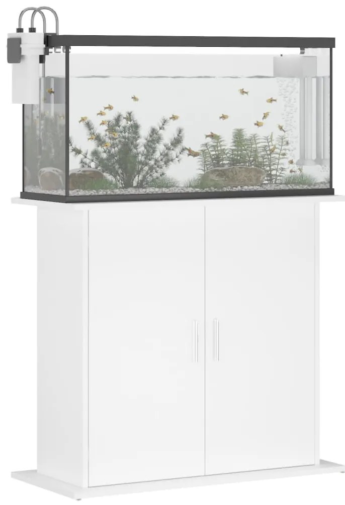 vidaXL Βάση Ενυδρείου Λευκή 81 x 36 x 73 εκ. από Επεξεργασμένο Ξύλο
