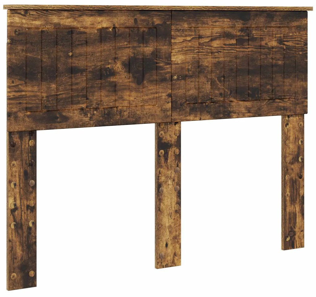 vidaXL Κρεβάτι Αποθήκης Καπνιστό Δρύς 120 x 190 cm Επεξεργασμένο ξύλο