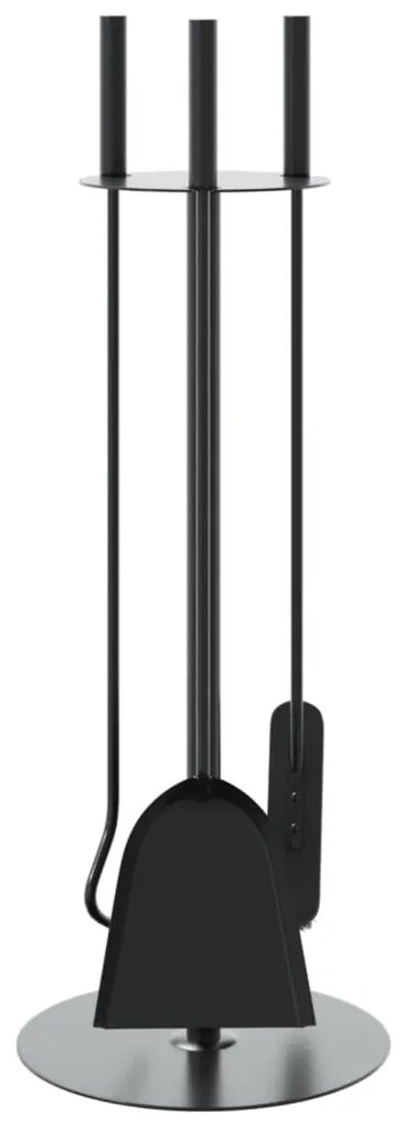 vidaXL Σετ Εργαλείων Τζακιού 4 Τεμαχίων 22x59 εκ. Ατσάλινο