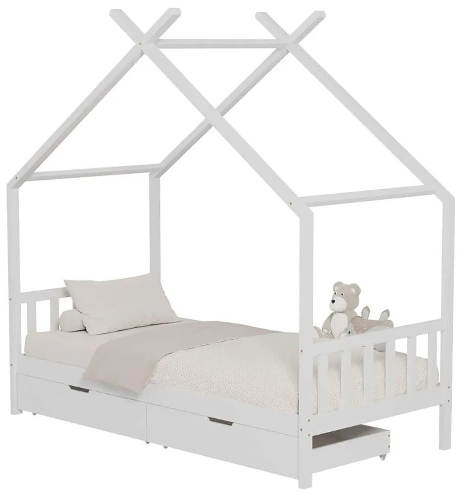 Κρεβάτι Παιδικό Klarice (Για Στρώμα 90x190cm) HM680.03 196x97x193cm White Single