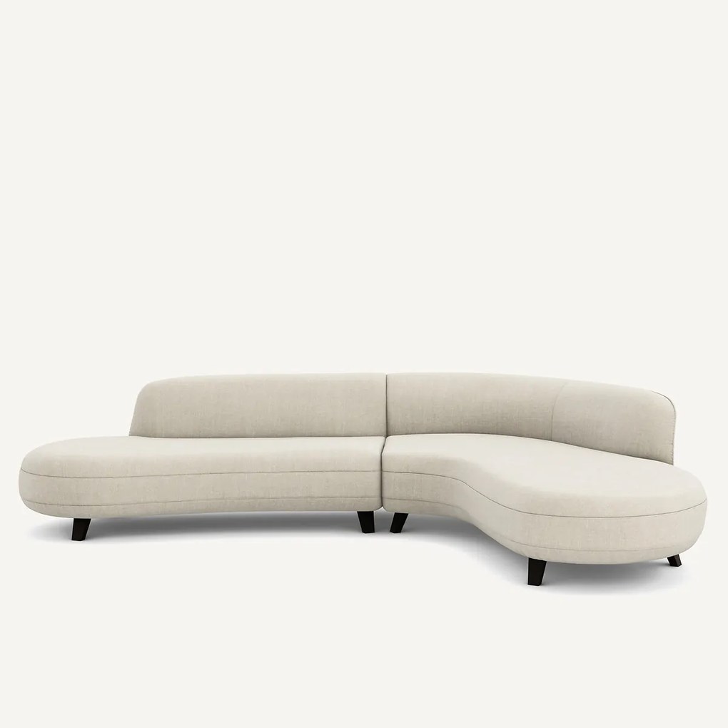 Γωνιακός καναπές από βαμβάκι λίνο - Rosebury design E.Gallina