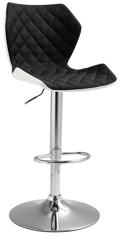 Σκαμπό Bar BAR90 Μαύρο Ύφασμα 47x50x65-94/87-115cm Σετ 2Τμχ