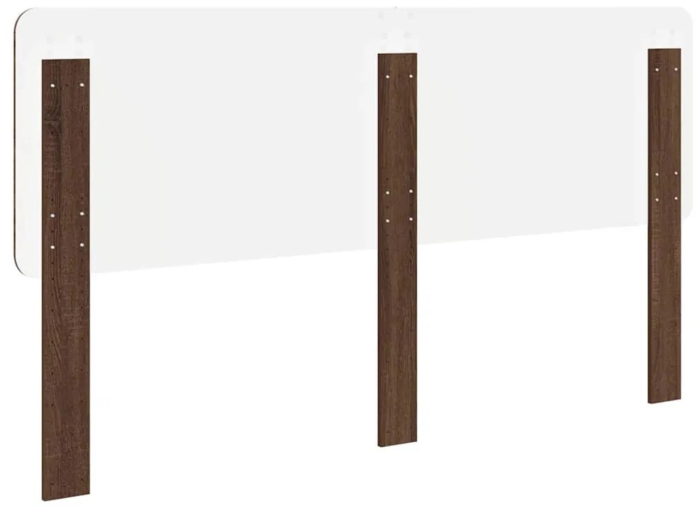 vidaXL Κεφαλάρι με κεφαλάρι Καφέ δρυς 200 cm Επεξεργασμένο ξύλο
