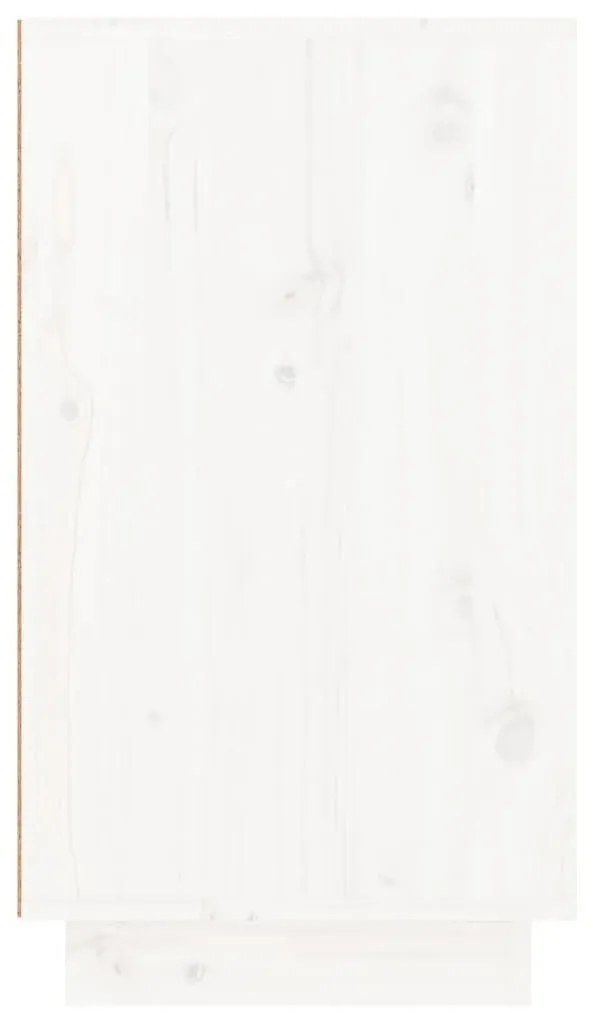 Παπουτσοθήκη Λευκή 110 x 34 x 61 εκ. από Μασίφ Ξύλο Πεύκου - Λευκό
