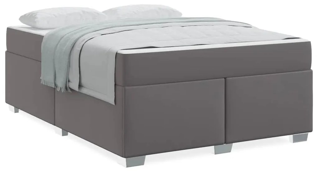 vidaXL Σκελετός Κρεβατιού Άλλο Γκρι 160 x 200 cm Τεχνητό δέρμα
