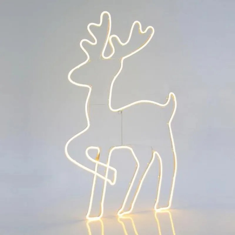 Eurolamp Τάρανδος 5m Νέον Φωτοσωλήνα Θερμό Λευκό IP44 54x89cm 600-23006