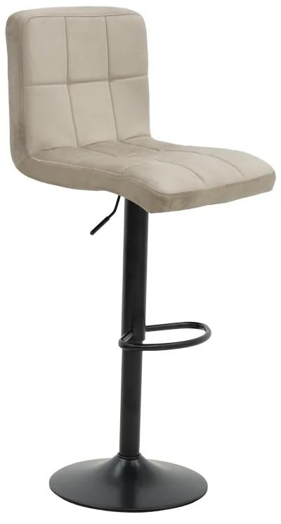 Σκαμπό μπαρ Remina πτυσσόμενο μπεζ βελούδο-βάση μαύρο μέταλλο 44x44x112εκ 2αδα 44x44x112 εκ.