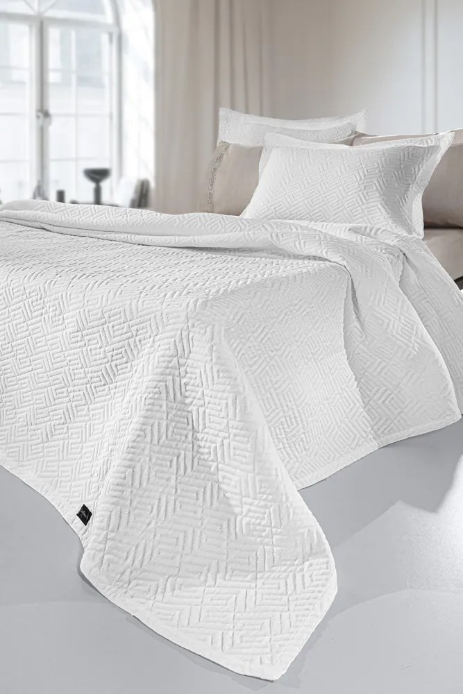 Κουβέρτα Polycotton King 245x260εκ. Pattern White Guy Laroche