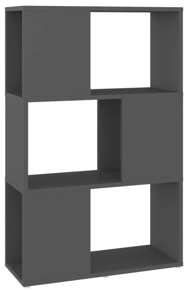 vidaXL Βιβλιοθήκη/Διαχωριστικό Χώρου Γκρι 60 x 24 x 94 εκ. Μοριοσανίδα