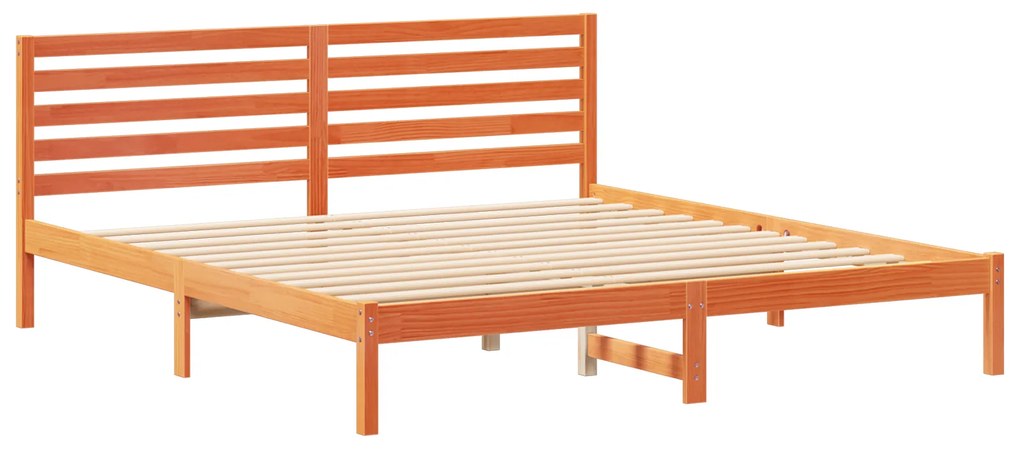vidaXL Σκελετός Κρεβατιού Καφέ κεριού 180 x 200 cm Μασίφ ξύλο πεύκου