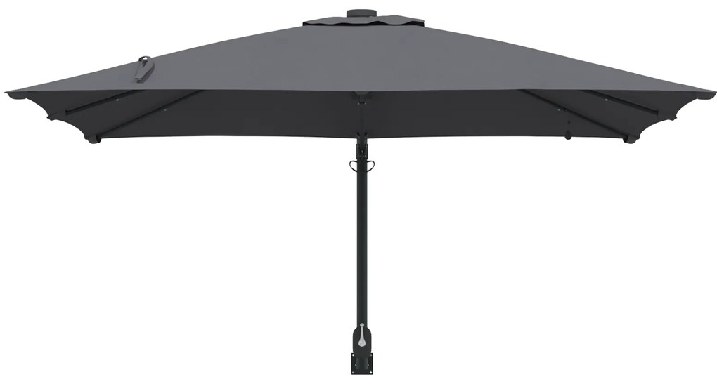 vidaXL Ομπρέλα Κήπου Ανθρακί 248.5 x 247.5 x 160 εκ. ύφασμα
