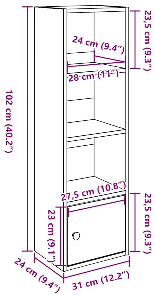 ΒΙΒΛΙΟΘΗΚΗ ΓΚΡΙ ΣΚΥΡΟΔΕΜΑΤΟΣ 31X24X102 ΕΚ. ΕΠΕΞΕΡΓ. ΞΥΛΟ 860340