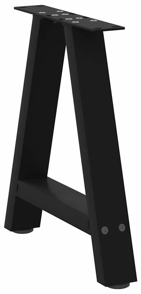 vidaXL Πόδια Τραπεζιού Σαλονιού Σχήματος Α 2 τεμ. Μαύρο 38x(42-43) εκ. Ατσάλι