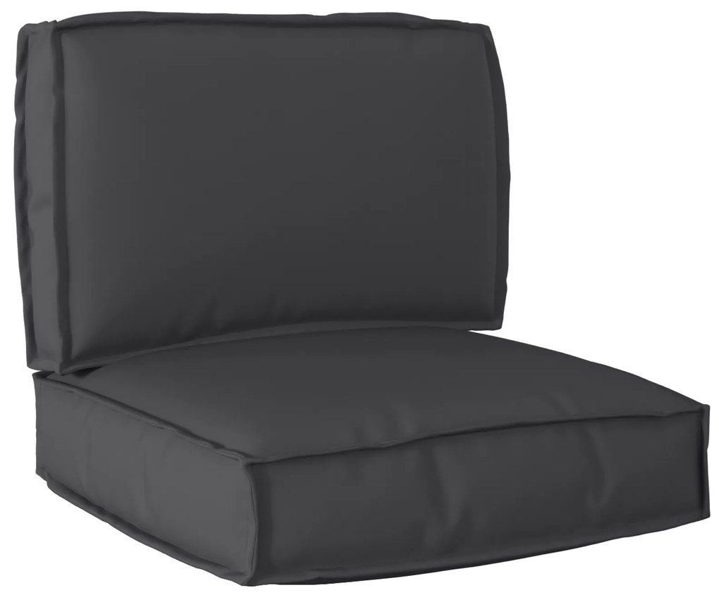 vidaXL Σετ Μαξιλαριών Πάγου 2 pcs Μαύρο 60 x 60 x 12 cm Ύφασμα Oxford